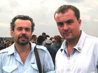 Отец и сын на аэродроме 
"Чайка" в сентябре 2000